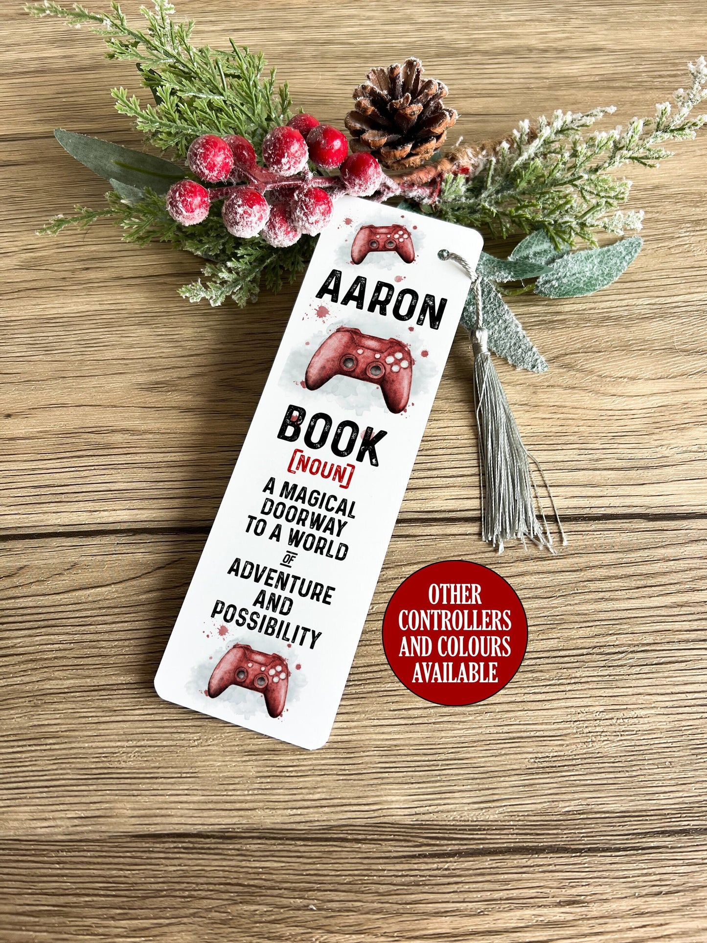 Gaming Bookmark, Personalised Metal Stocking Filler, Definition of Book, Christmas Gifts for Teenagers, Gaming Gift, Present Idea for Gamers