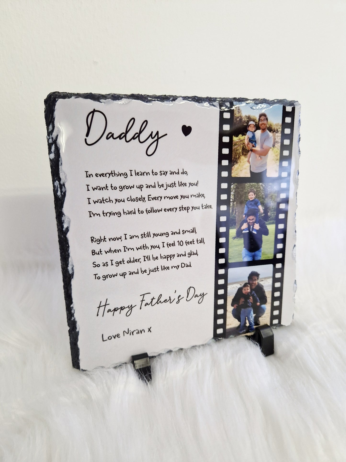 Father's Day Photo Rock Slate