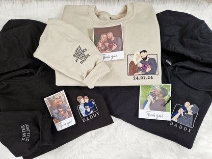 Portrait Photo Embroidered Hoodie