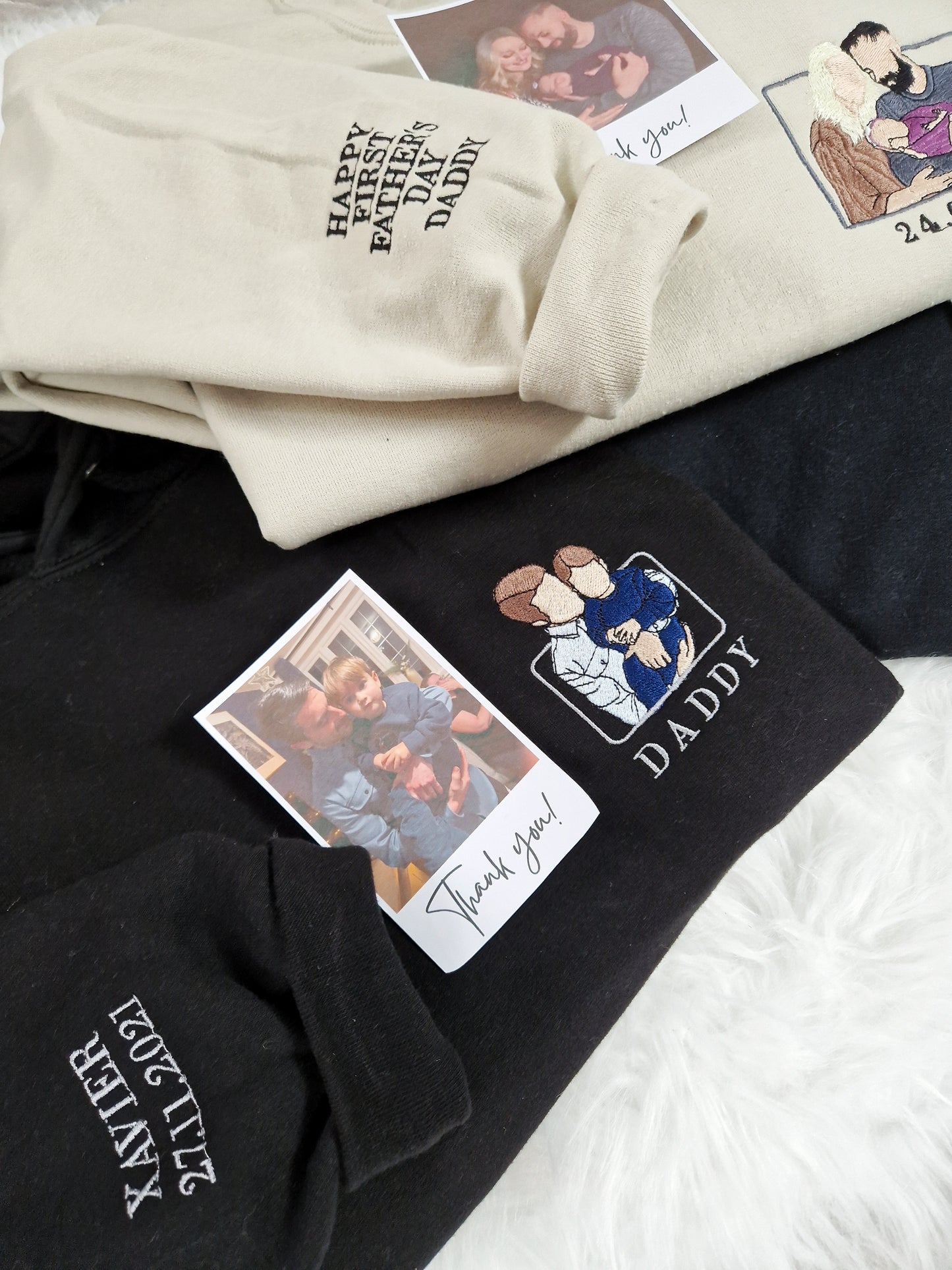 Portrait Photo Embroidered Hoodie