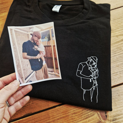 Portrait Photo Embroidered Hoodie
