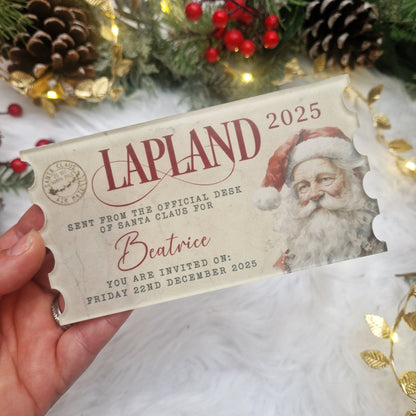 Lapland Invitation - Acrylic Ticket