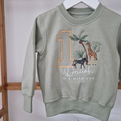 Personalised Safari Sweatshirt - Any Name and Age