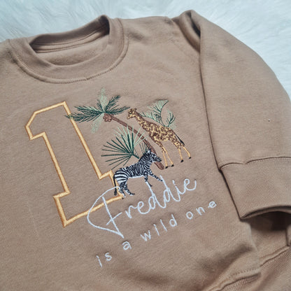 Personalised Safari Sweatshirt - Any Name and Age