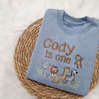 Safari Animals Birthday Sweatshirt