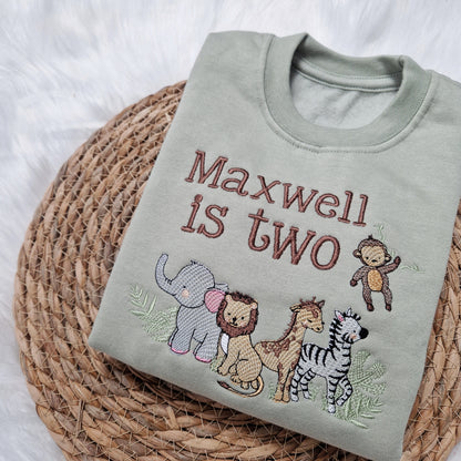 Safari Animals Birthday Sweatshirt
