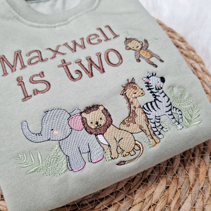 Safari Animals Birthday Sweatshirt