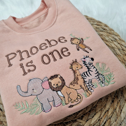 Safari Animals Birthday Sweatshirt