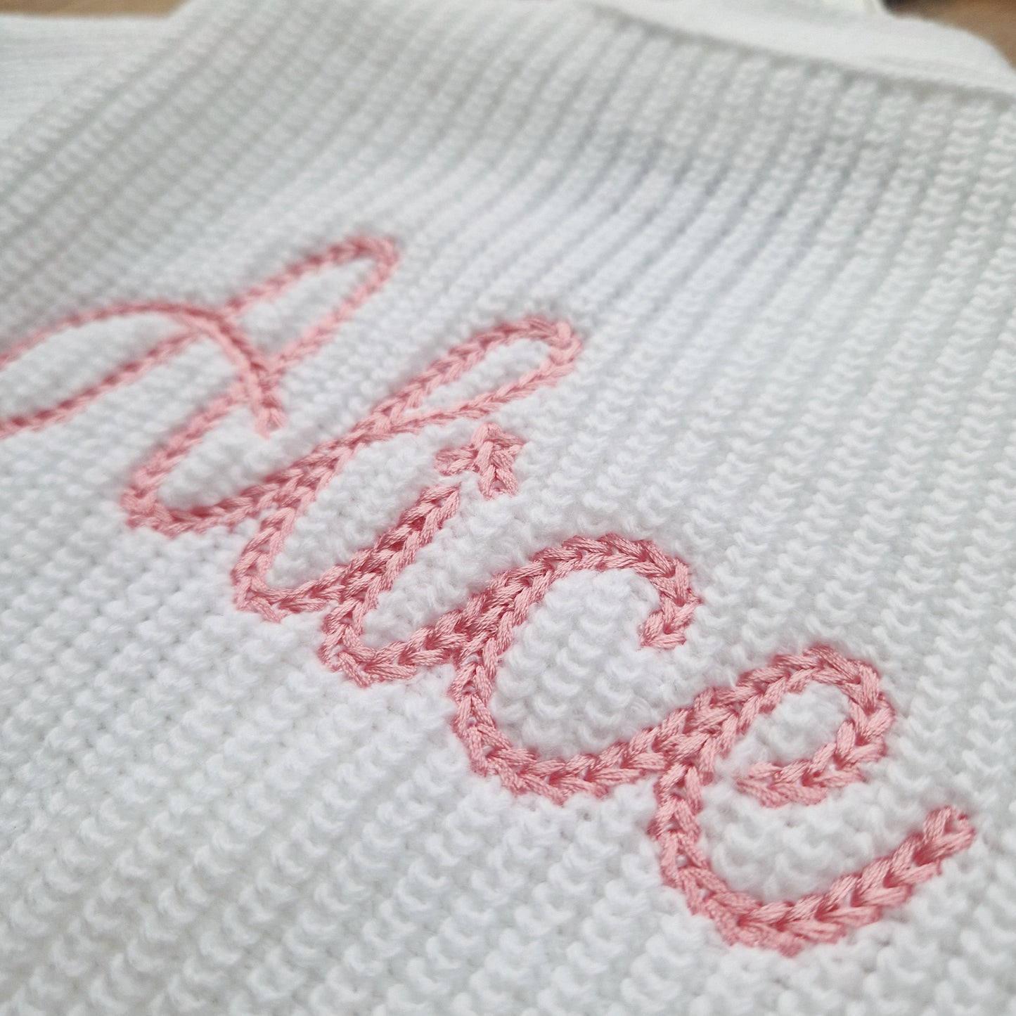 Name Knitted Cardigan