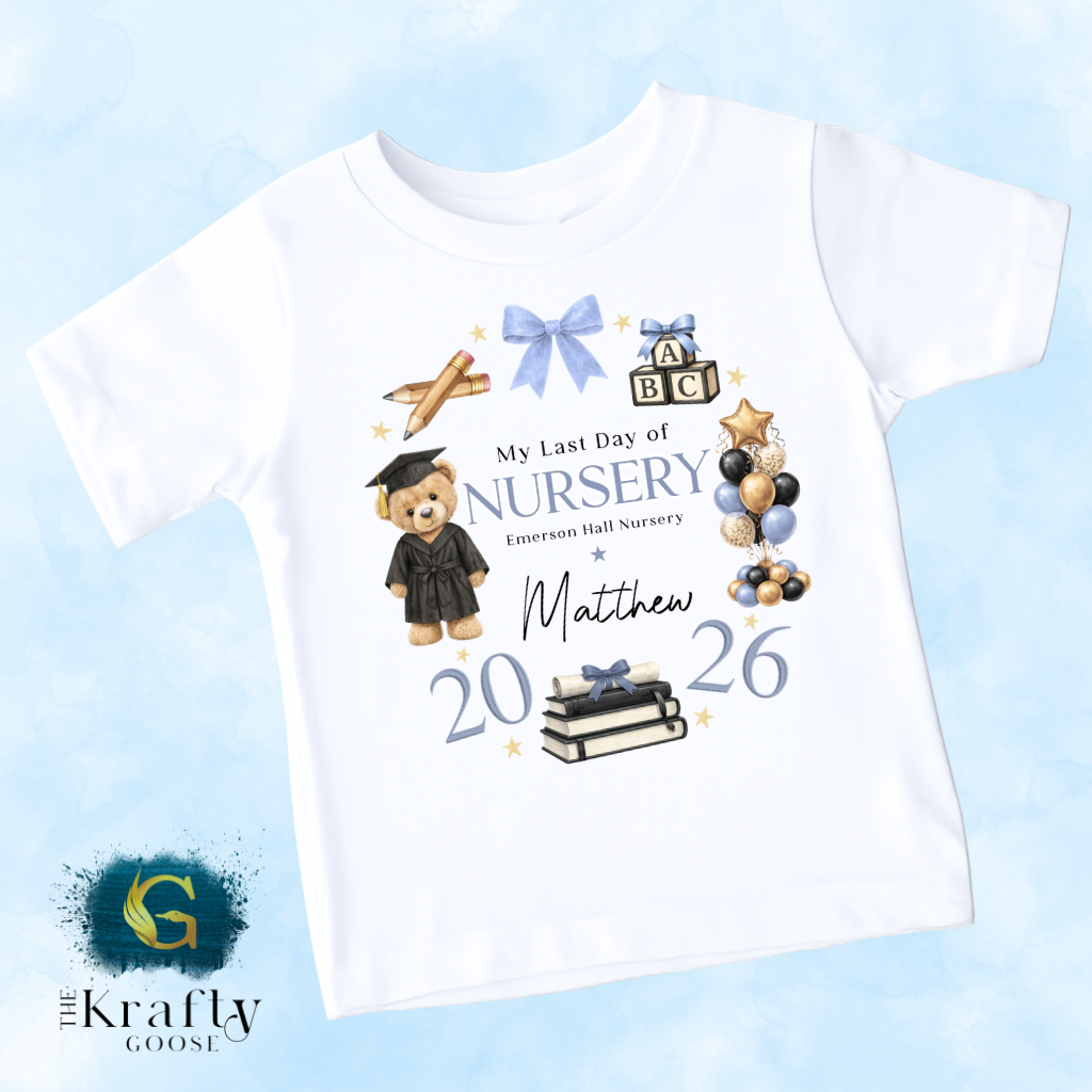 Nursery Graduation Teddy Wreath - T-Shirt or Sweatshirt