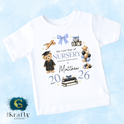 Nursery Graduation Teddy Wreath - T-Shirt or Sweatshirt