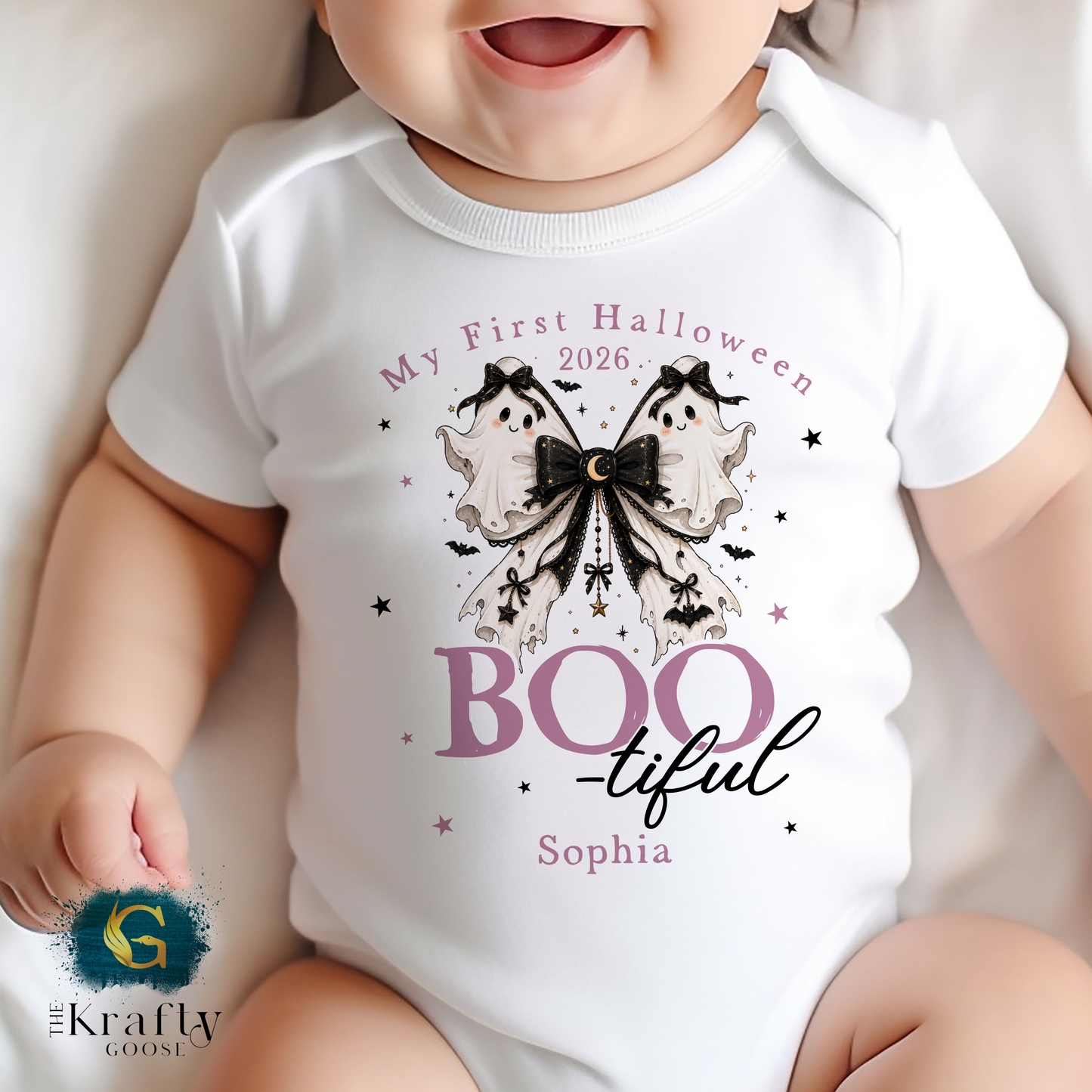 Boo-tiful Halloween - Ghost Bow Design