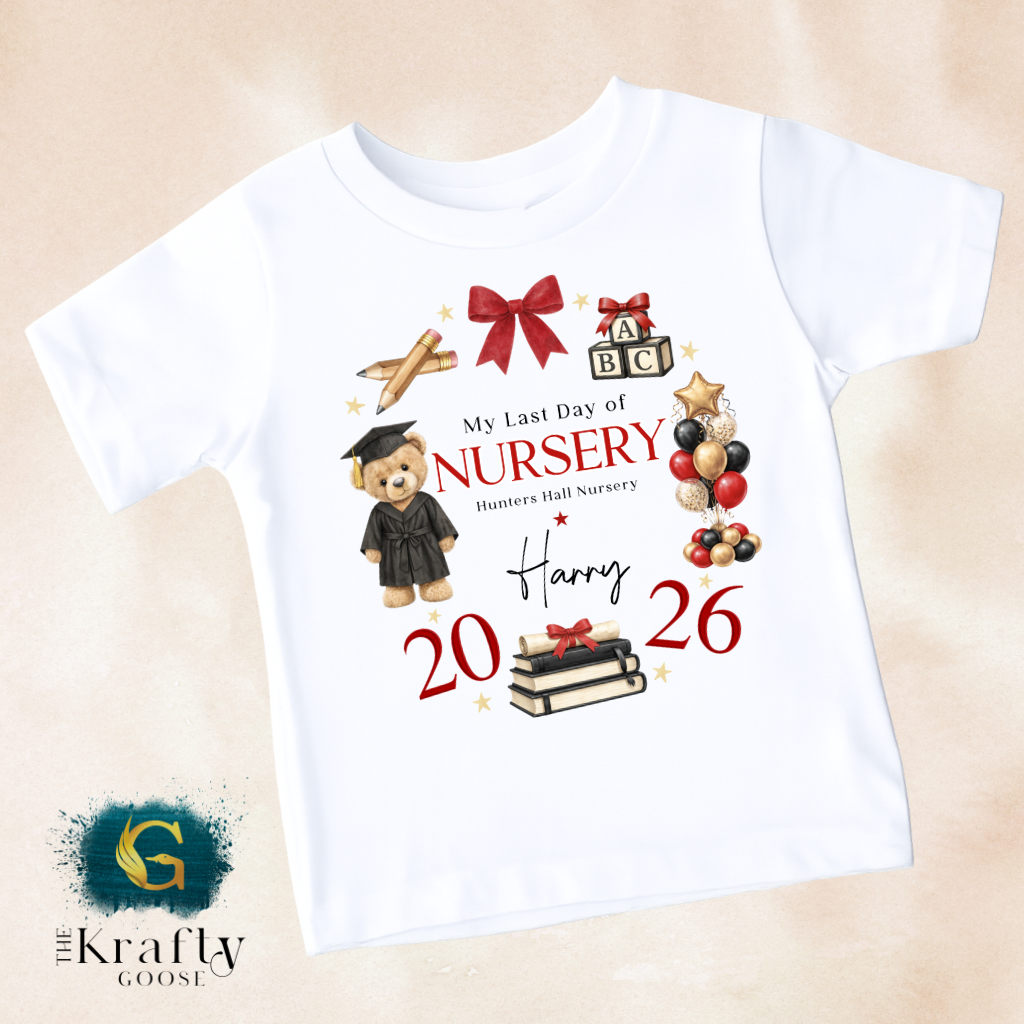 Nursery Graduation Teddy Wreath - T-Shirt or Sweatshirt