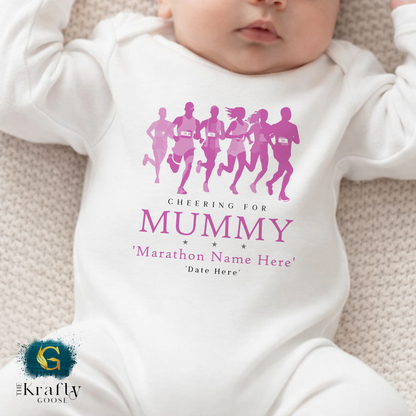 Marathon Supporters - Pink Design - Sleepsuit Romper - T-Shirt - Vest - Sweater