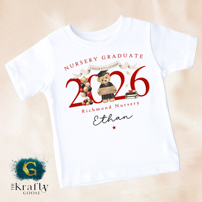 Nursery Graduation 2026 Teddy Design - T-Shirt or Sweatshirt