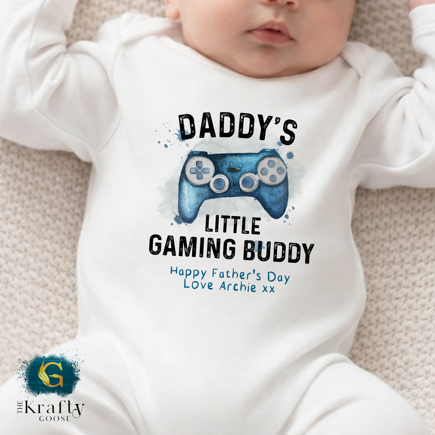 Daddy's Little Gaming Buddy - T-Shirt - Vest - Sleepsuit Romper - Sweater