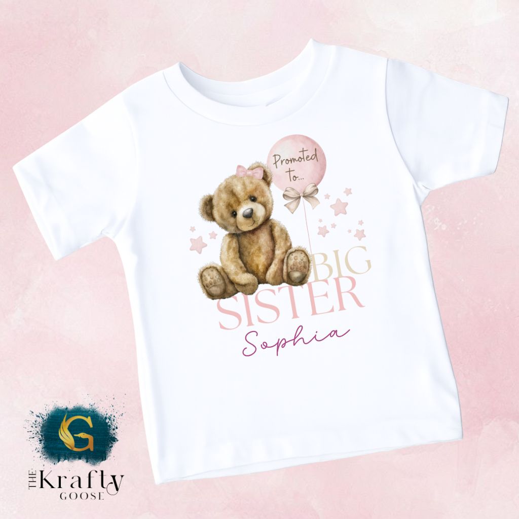 Promoted to Big Sister Bear - T-Shirt or Sweatshirt