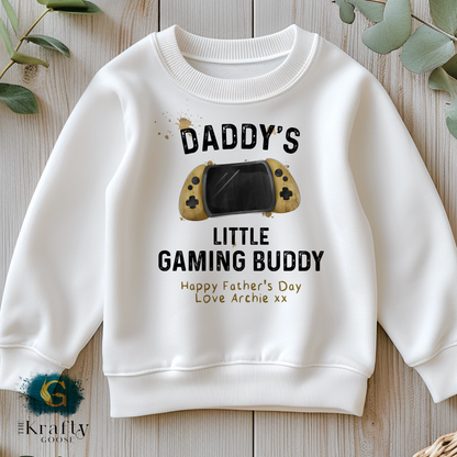 Daddy's Little Gaming Buddy - T-Shirt - Vest - Sleepsuit Romper - Sweater