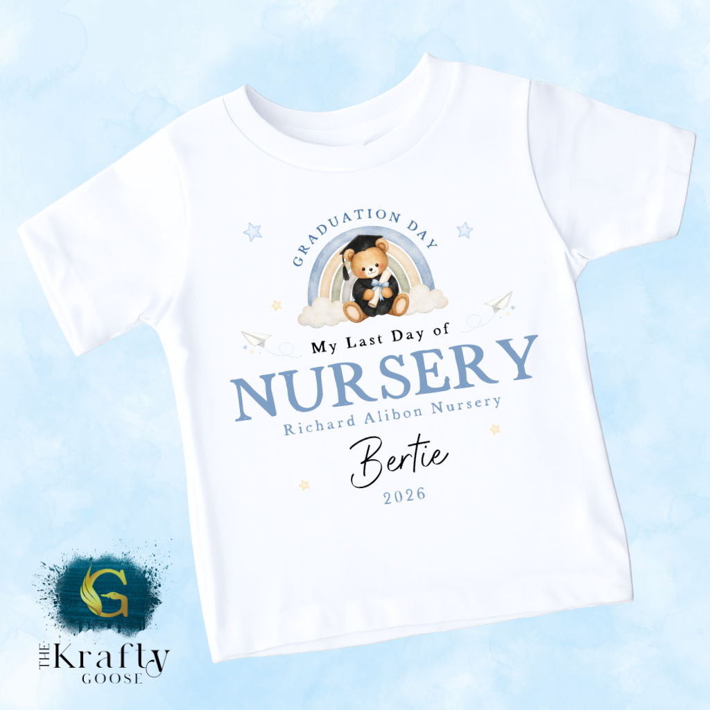 Nursery Graduation Teddy Rainbow - T-Shirt or Sweatshirt
