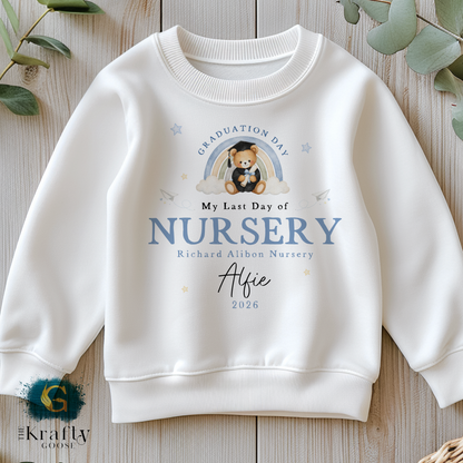 Nursery Graduation Teddy Rainbow - T-Shirt or Sweatshirt