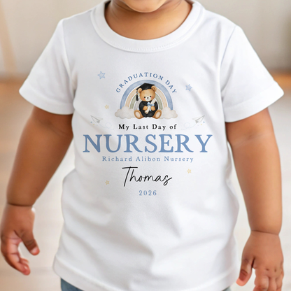 Nursery Graduation Teddy Rainbow - T-Shirt or Sweatshirt