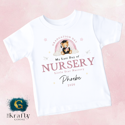 Nursery Graduation Teddy Rainbow - T-Shirt or Sweatshirt