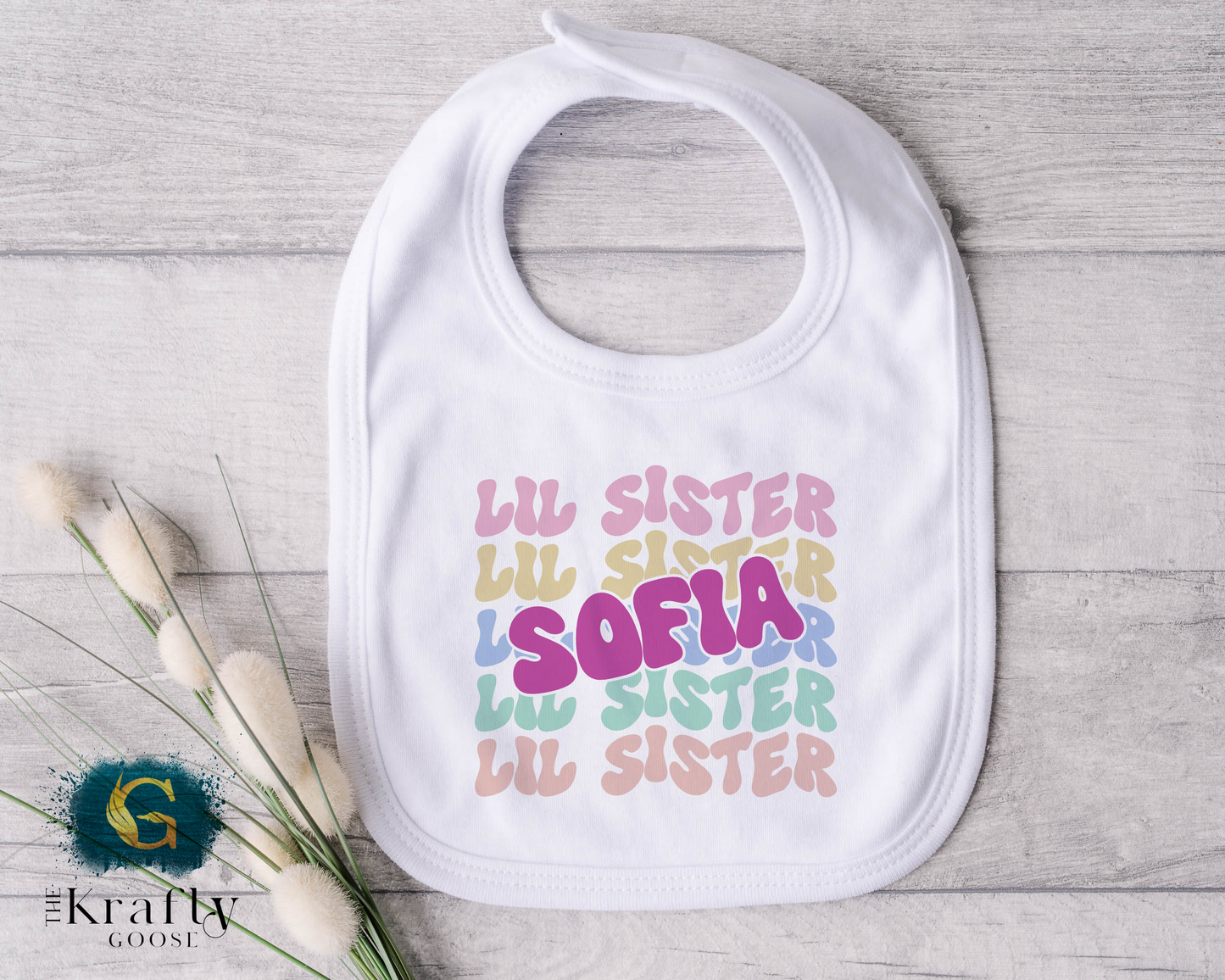 Little Sister Retro Wavy - Sleepsuit Romper - Vest - Bib