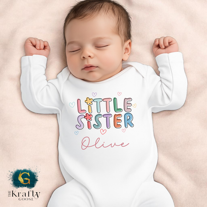 Little Sister - Sleepsuit Romper - Vest - Bib