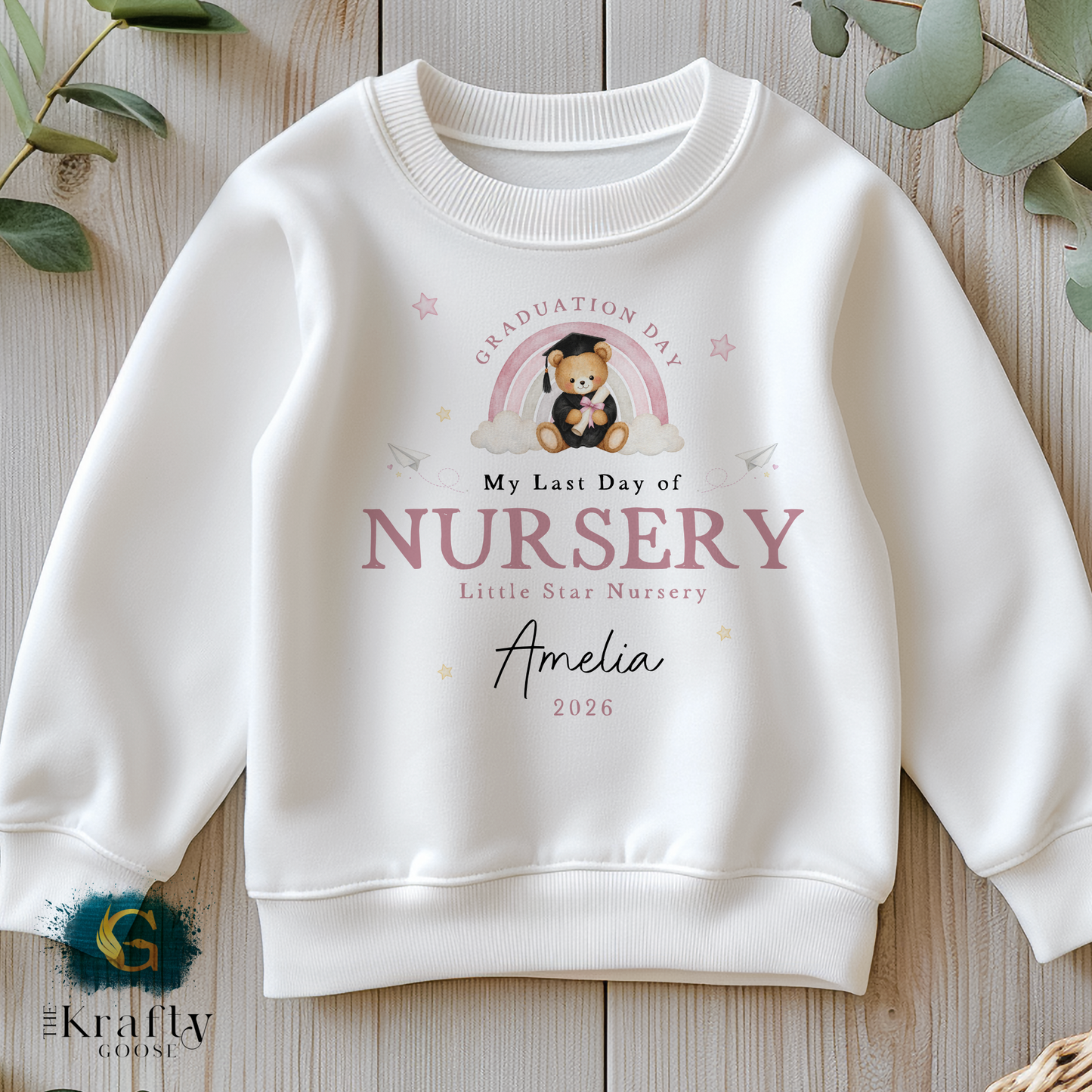 Nursery Graduation Teddy Rainbow - T-Shirt or Sweatshirt
