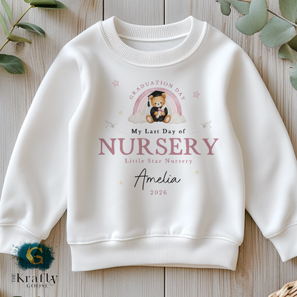Nursery Graduation Teddy Rainbow - T-Shirt or Sweatshirt