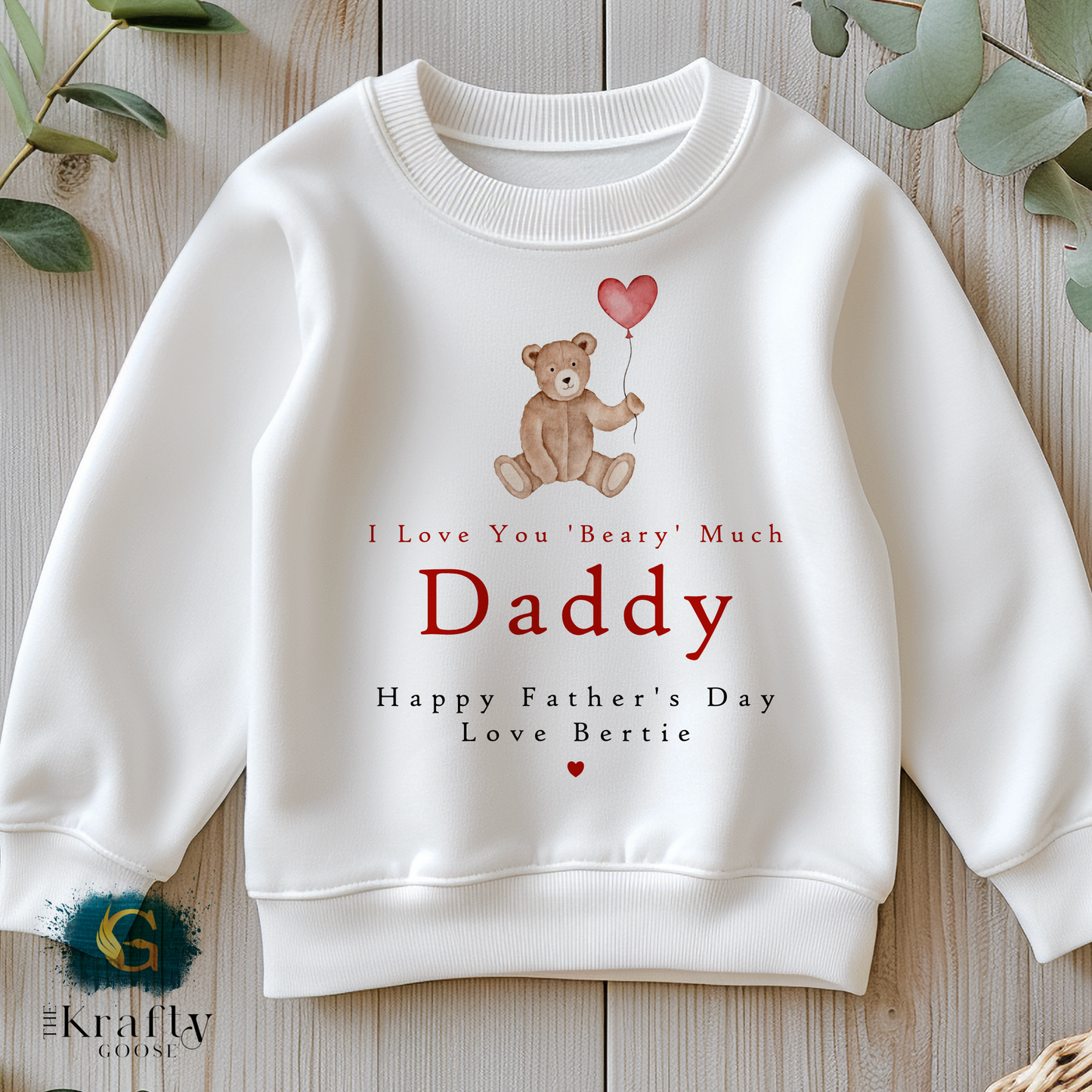 I Love You Beary Much Daddy Fathers Day - T-Shirt - Vest - Sleepsuit Romper - Sweater