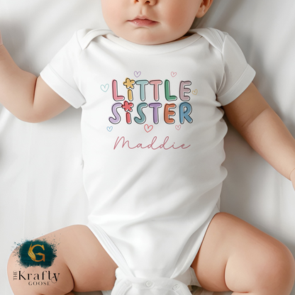 Little Sister - Sleepsuit Romper - Vest - Bib
