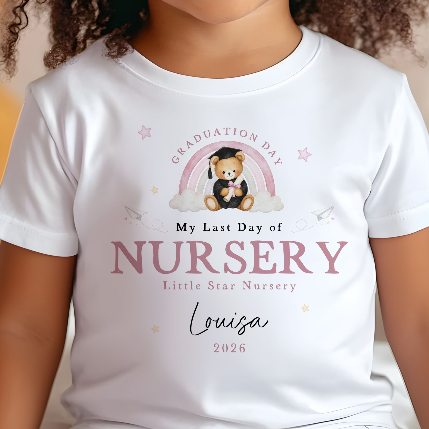 Nursery Graduation Teddy Rainbow - T-Shirt or Sweatshirt