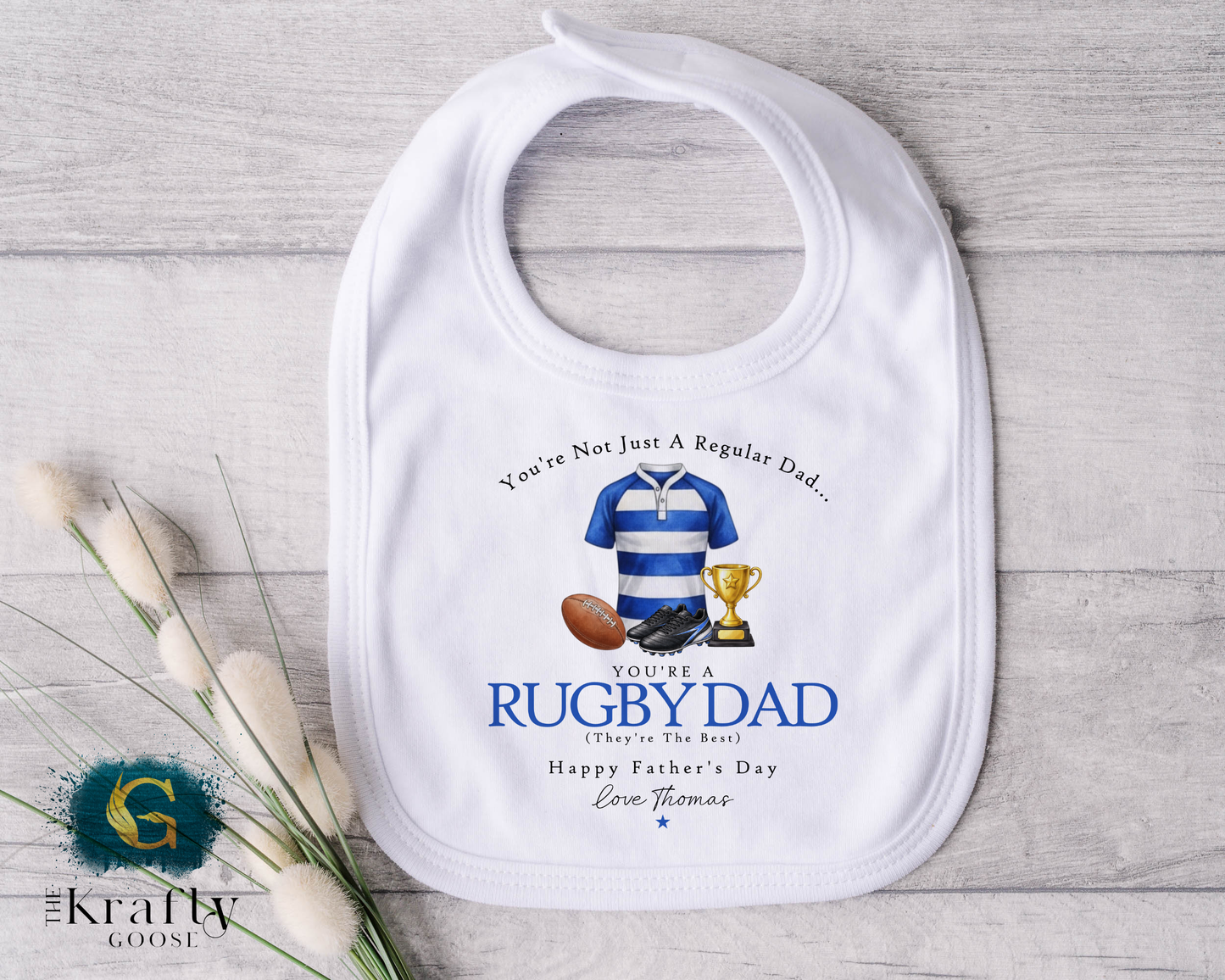 Rugby Dad - Happy Father's Day - T-Shirt - Vest - Sleepsuit Romper - Sweater