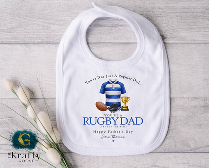 Rugby Dad - Happy Father's Day - T-Shirt - Vest - Sleepsuit Romper - Sweater