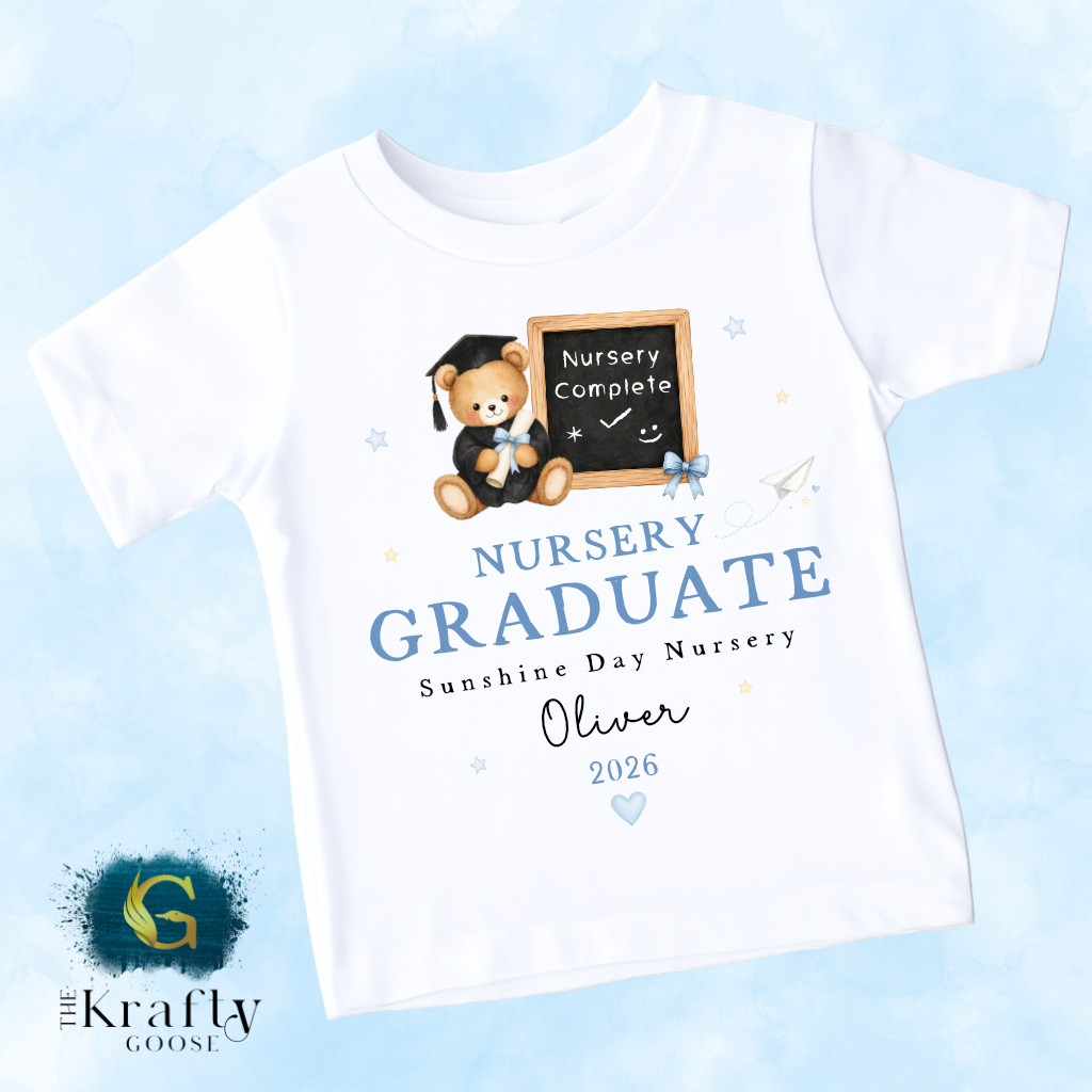 Nursery Graduation Chalk Board Teddy - T-Shirt or Sweatshirt