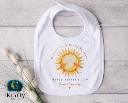 Daddy's Little Ray of Sunshine Fathers Day - T-Shirt - Vest - Sleepsuit Romper - Sweater