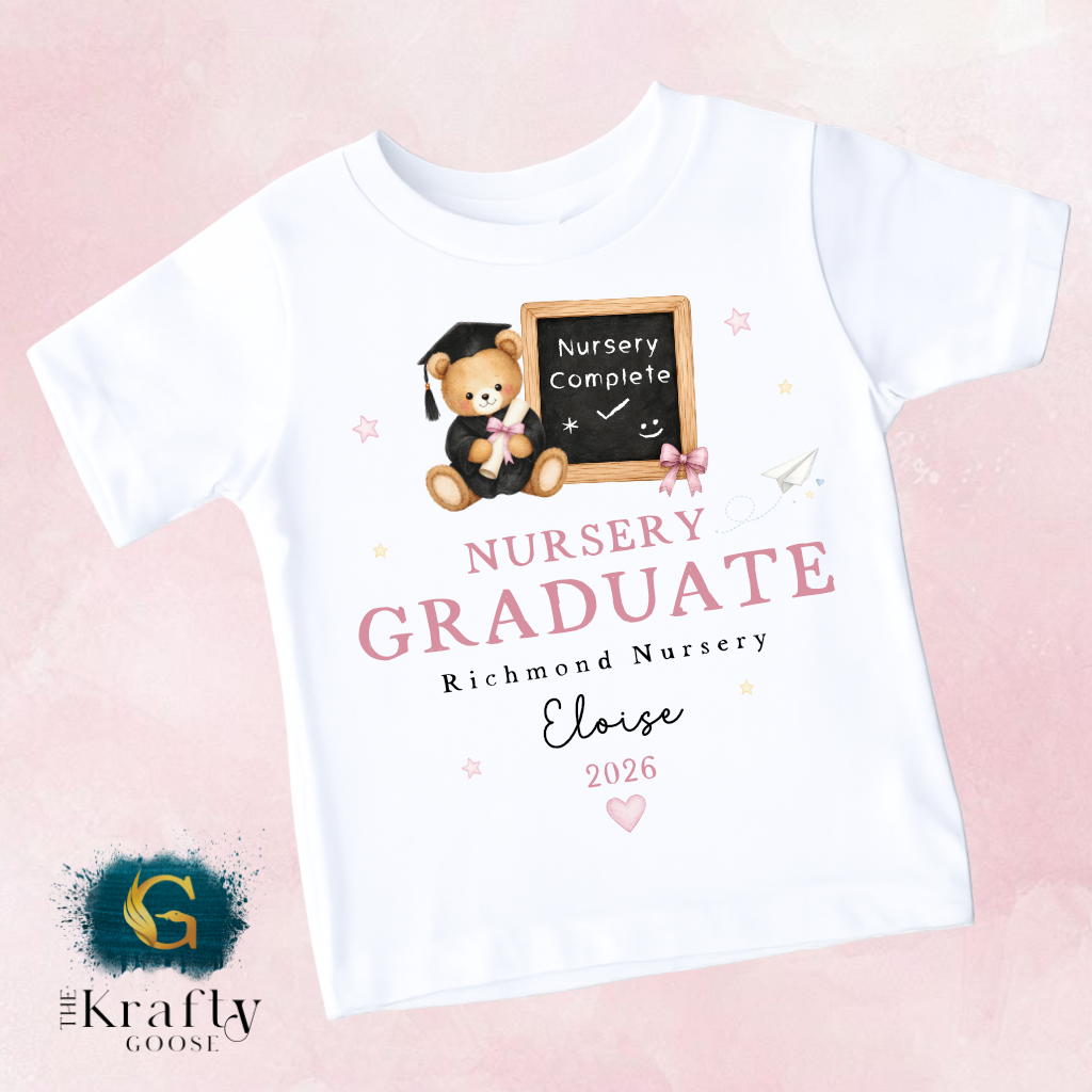 Nursery Graduation Chalk Board Teddy - T-Shirt or Sweatshirt