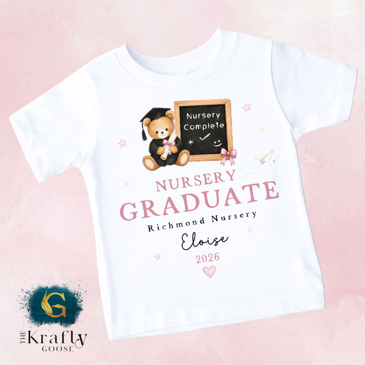 Nursery Graduation Chalk Board Teddy - T-Shirt or Sweatshirt