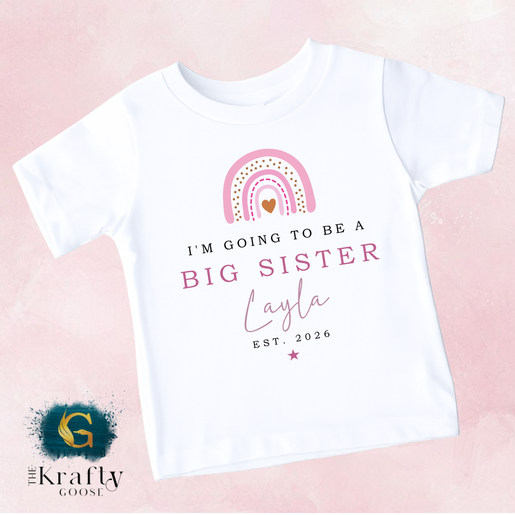 I'm Going To Be a Big Sister - Rainbow Design