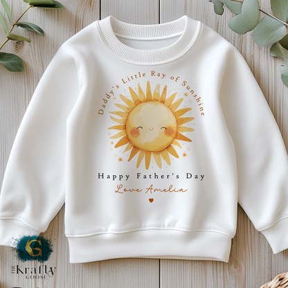 Daddy's Little Ray of Sunshine Fathers Day - T-Shirt - Vest - Sleepsuit Romper - Sweater