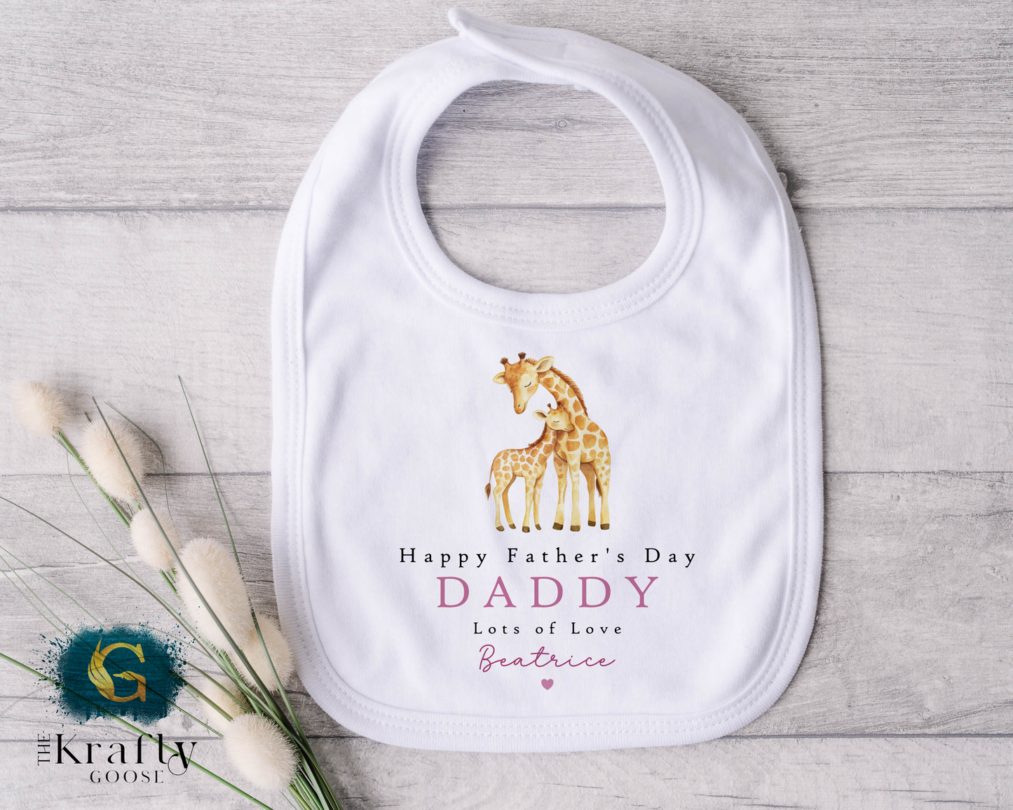 Happy Fathers Day Giraffe - T-Shirt - Vest - Sleepsuit Romper - Sweater