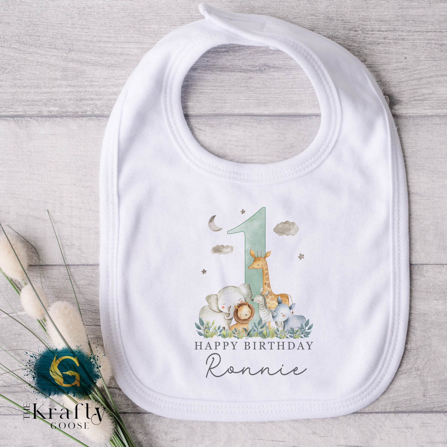 1st Birthday Bunny - Jungle Safari Animals