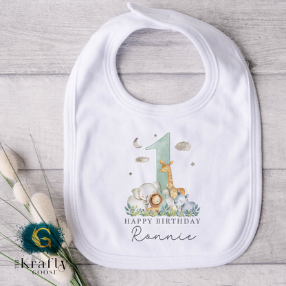 1st Birthday Bunny - Jungle Safari Animals