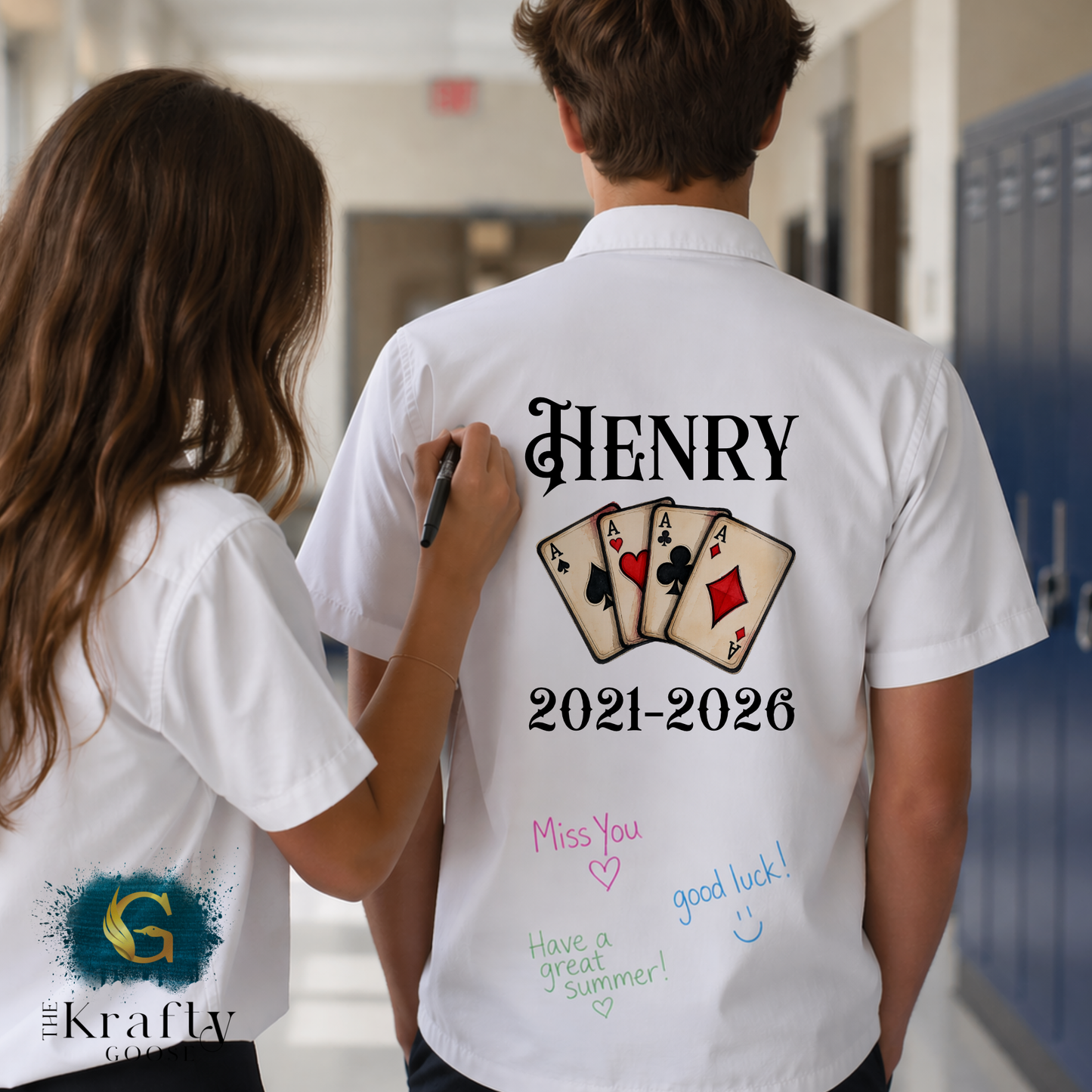 Ace Playing Cards Leavers Shirt - Class of 2026 Leaver