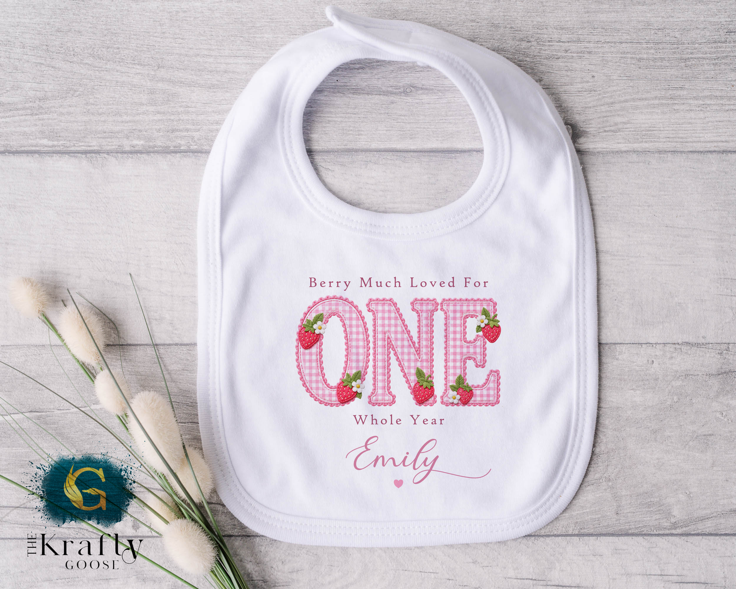Berry Much Loved for ONE Whole Year - Strawberry Birthday Outfit - Baby or T-Shirt