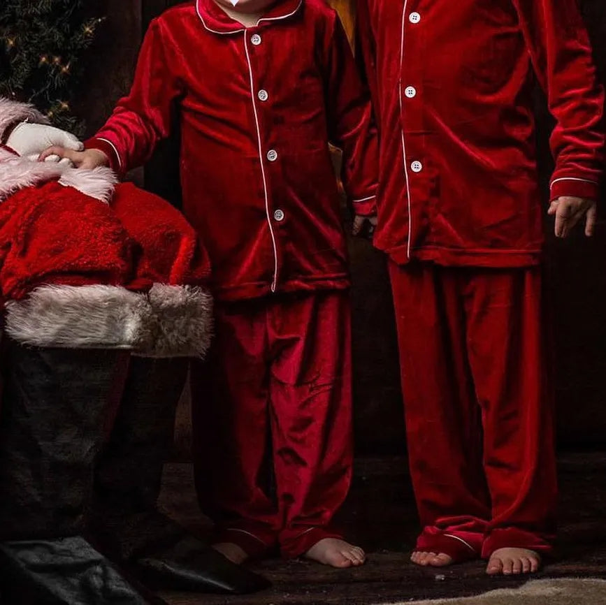 Red Velvet Pyjamas and Nightdress