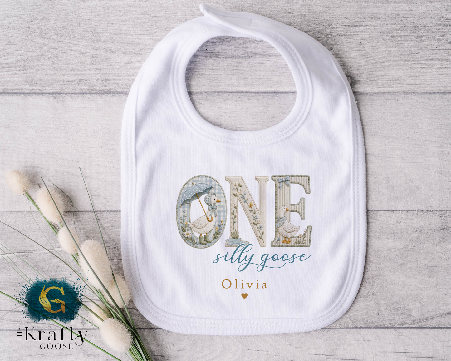 One Silly Goose - 1st Birthday Outfit T-Shirt - Babygrow Sleepsuit, Vest, Bib