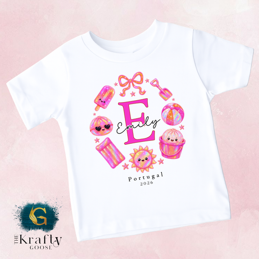 Little Dumpling Holiday - Pink Design - T-Shirt - Vest - Sleepsuit Romper - Sweater