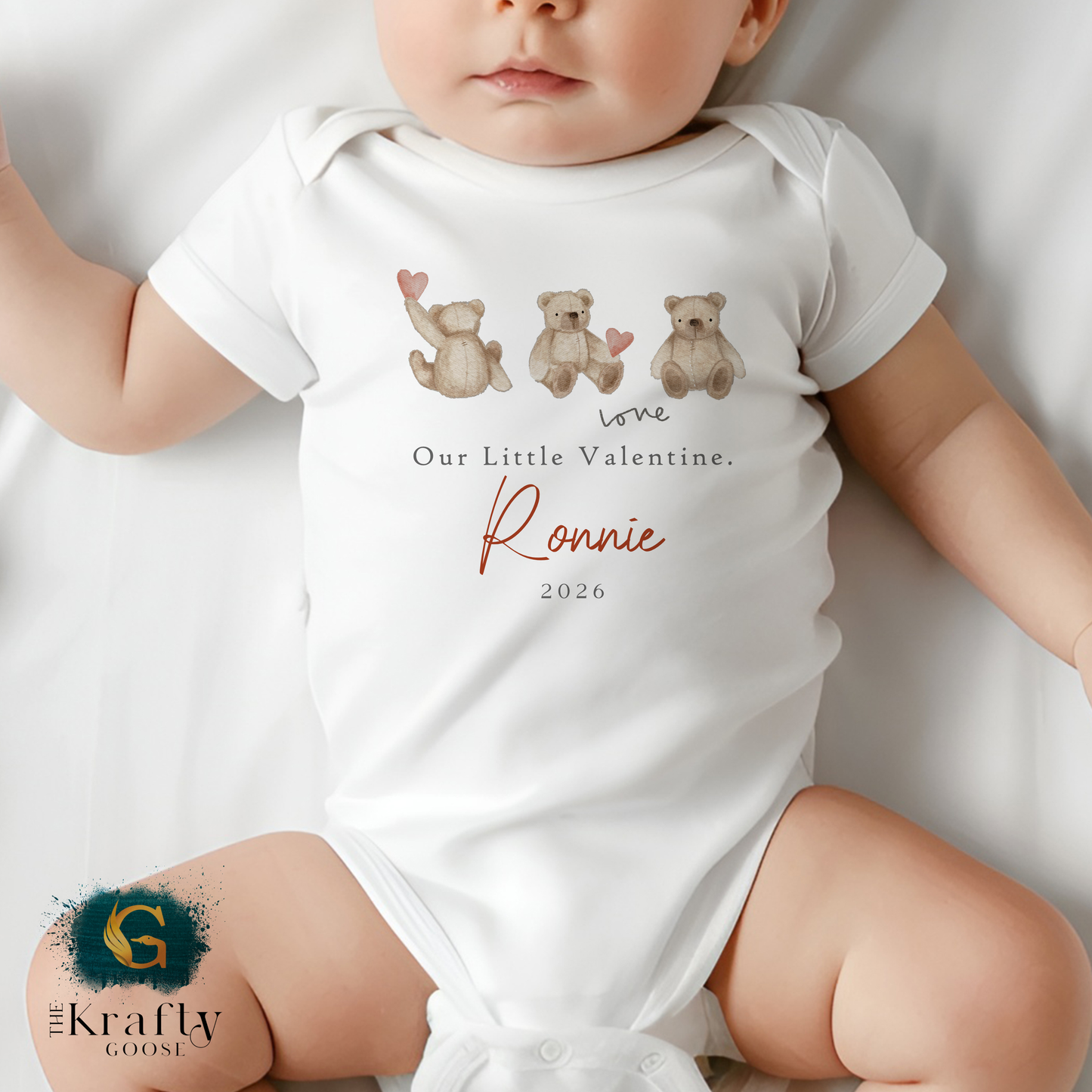 Our Little Valentine - Three Little Bears - T-Shirt - Sleepsuit Romper - Vest - Sweater (Copy)